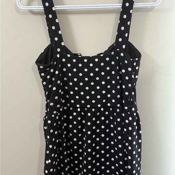 Suzy Shier Black and White Polka Dot Tank Top - Picture 2 of 3